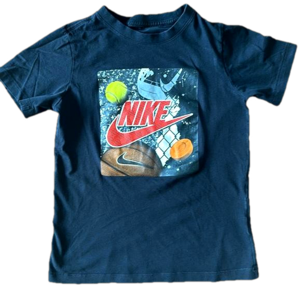 Nike Boys boys cotton shirt sleeve shirt black M
